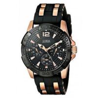 GUESS  ORIGINAL  W0366G3  W0366G4 ROSE GOLD BLACK SILICON MENS WATCH