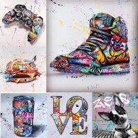 Goodstore Graffiti Hamburg Game Controllers เครื่องดื่ม Street Art Painting Dog Shoes