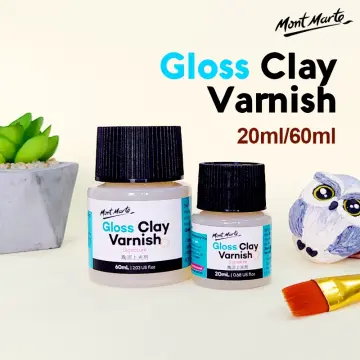 KakiJimat Mont Marte Transparent Gloss Clay Varnish Signature Sculpture  Sealant Clear Varnish Polymer Air Hardening Clay