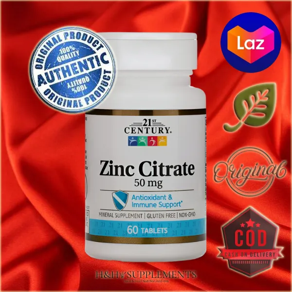 21st Century, Zinc Citrate, 50 mg, 60 Tablets Lazada PH