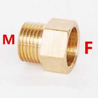 ทองแดง M/F 1/8 "1/4" 3/8 "1/2" ตัวผู้กับตัวเมียอะแดปเตอร์ข้อต่อเกลียวทองเหลืองข้อต่อท่อทองเหลือง