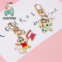 OSSMAX กระเป๋าถืออนิเมะน่ารักกระเป๋าจี้ Keyfob โทรศัพท์มือถือพวงกุญแจดินสอสี Shin-Chan พวงกุญแจพวงกุญแจเครื่องประดับ