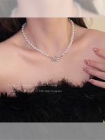 ต้นฉบับ Vivienne Western Empress Dowager Saturn Pearl Necklace Light Luxury Niche Clavicle Chain Womens Summer High-end Temperament Choker Necklace Accessories