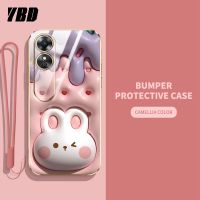 YBD2023ใหม่เคส3D ลูกกวาดเคสโทรศัพท์สำหรับหญิงสาวน่ารักสำหรับ OPPO A78 4G A17 A17K อย่างแม่นยำเคสกล้องเคสโทรศัพท์ยอดนิยมฝาครอบรูปแบบน่ารักพร้อมฟรีสายคล้อง