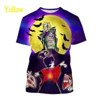 T SHIRT   Nwe Movie Beetlejuice 3D Printing Cartoon Men T Shirt Funny Cool Summer Casual Round Neck Horror Sho（free custom NAME&amp;LOGO)