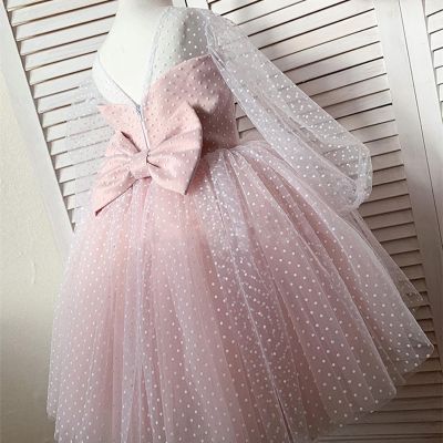 Fancy Girls Elegant Princess Dress Kids Dresses For Girl Costume Children Wedding Party Dress Spring/Autumn Long Sleeve Cloth