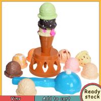 16PCS Kids Ice Cream Play Tower Educational Toys Pretend Food Toy Funny Durable Simulation Ice Cream Kitchen Toy