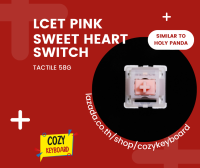 [cozy.keyboard] Pink Sweet Heart Switch RGB Tactile 58g Switch