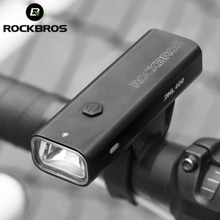 ROCKBROS Bike Front Light Rainproof USB Typec Rechargeable Bicycle