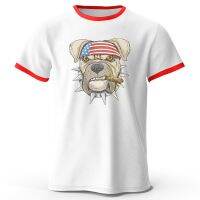 The Us Dog พิมพ์เสื้อยืดสำหรับผู้ชายผู้หญิง 100% Cotton Casual Vintage Tees Tops ฤดูร้อน