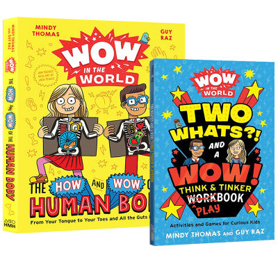 Original wow in the world in English 2 volumes of childrens humor science experimental books childrens human body science knowledge popular science activity game books