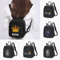 Backpack 2022 Womens Small Daypack Outdoor Casual Travel Cosmetic Key Organizer King Queen Print Bookbags Ladies Mini Backpacks 【AUG】