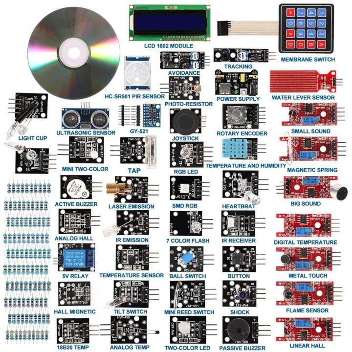 37 In 1 Sensor Modul Kit Dengan Tutorial Untuk R3 Papan Mega2560