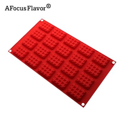 ；【‘； 20 Gird Chocolate Silicone Molds Fondant Waffles Baking Mould Candy Cake Biscuit Making Tools Kitchen Baking Accessories