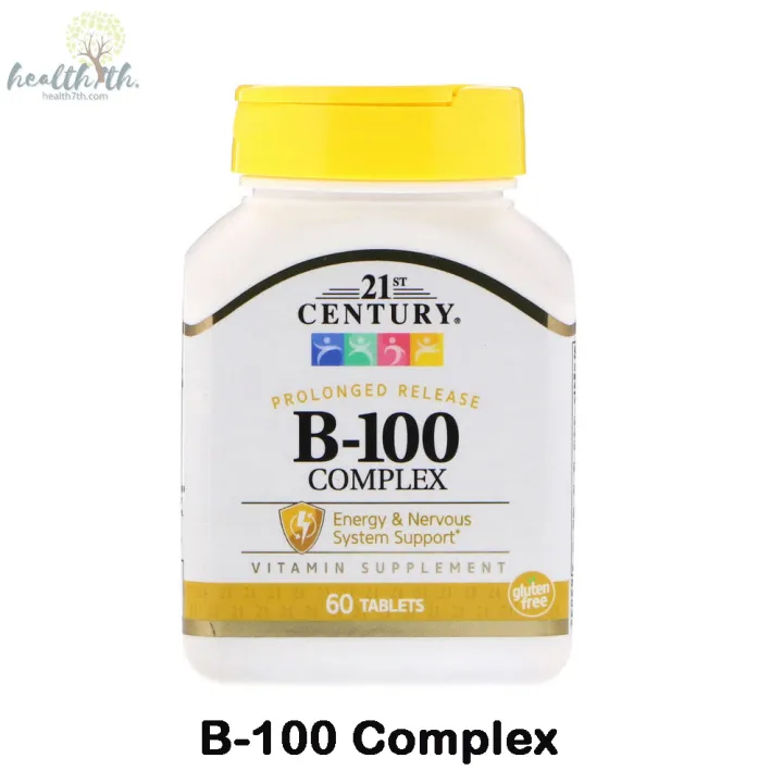 21st Century, B-100 Complex, Prolonged Release, 60 Tablets | Lazada.co.th