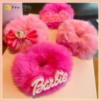 CHIC สีทึบทึบ ตุ๊กตาบาร์บี้ scrunchie แฟชั่นสำหรับผู้หญิง ตุ๊กตาผ้าพลัฌ ยางรัดผม ของใหม่ หางม้าหางม้า เชือกรัดผม สำหรับผู้หญิง