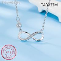 ∋ 925 Sterling Silver Fine Jewelry Best Friend Forever Infinity Love Pendant Necklaces for Women Gifts Silver Chain