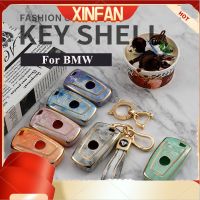 XINFAN หลากสี TPU ฝาครอบเคสกุญแจรถยนต์พวงกุญแจสำหรับ BMW E46 E90 E60 F10 F20 F30 G30 Series 1 2 3 4 5 6 7 X1 X3 X4 X5อุปกรณ์ X6