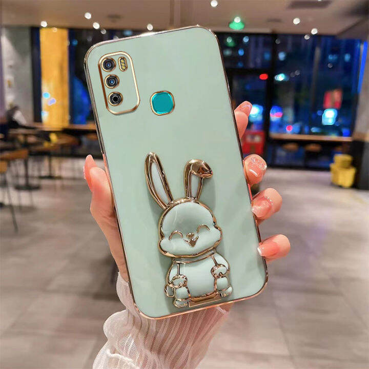 andyh-new-design-for-infinix-hot9-play-x680-x680b-x680c-case-luxury-3d-stereo-stand-bracket-smile-rabbit-electroplating-smooth-phone-case-fashion-cute-soft-case