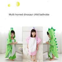 hotx 【cw】 Soft Infant Baby Hooded Bathrobe Cartoon Poncho Children Kid Beach Breathable Pajama