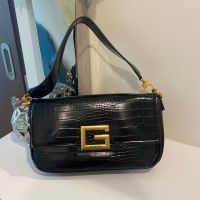 กระเป๋าสะพายไหล่ Guess Brightside Croco Hobo Crossbody