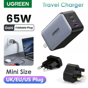 Ugreen 65W USB C Charger US Plug 4-Port GaN Type C Fast Charging Wall  Adapter @ Best Price Online