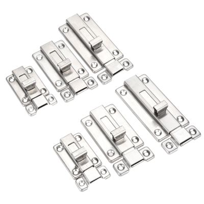 2Pcs Stainless Steel Door Bolts 2/3/4inch Door Latches Buckles Sliding Lock Anti-Theft Door Bolts Home Hardware Durable Door Hardware Locks Metal film