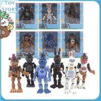 ToyStory 6ชิ้น/เซ็ตใหม่ฟิกเกอร์อนิเมะ Five Night Freddy ที่ถอดออกได้ Joint Fnaf น่ารัก Bonnie Bear หุ่นแอคชั่น PVC โมเดลของเล่นตกแต่งบ้านสำหรับของขวัญวันเกิดสำหรับเด็ก