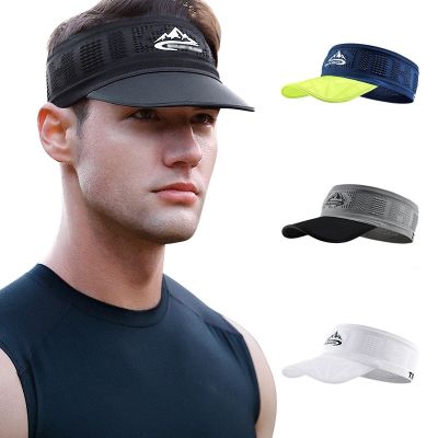Summer Sun Hats Running Caps for Men Women Quick Dry Breathable Mesh Visor Hat Top Empty Tennis Golf Cycling Hat Baseball Cap Towels