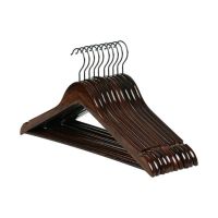 Adults Wide Solid Wood Clothes Hanger Hook Wooden Hangers With Notches Non slip Clothes Hook For Wardrobe Clothes Storage Rack