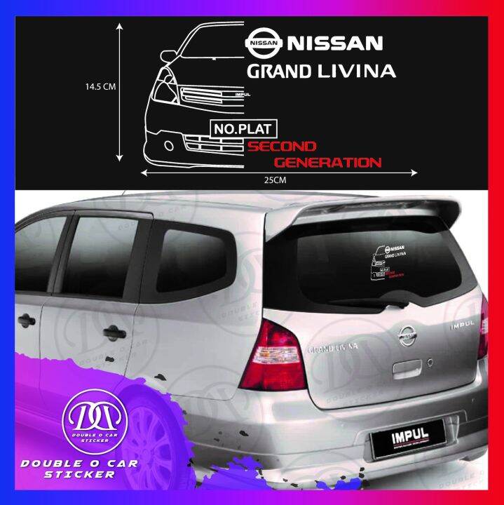 Ready Stock Reflective Car Sticker Nissan Grand Livina Second Generation Line Sharpe Car Decal