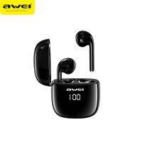 AWEI TWS T28P TWS LED Display Earphones With Mic Bluetooth-compatible Earbuds Bass For iPhone &amp; Andriod Low Latency For Gaming