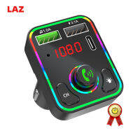 เครื่องส่งสัญญาณ Fm รองรับบลูทูธสำหรับรถยนต์แบ็คไลท์ Led Mp3เครื่องเล่นดิสก์แบบ Tf/u มือฟรีชุดคิทเครื่องชาร์จ Usb ที่รวดเร็วคู่