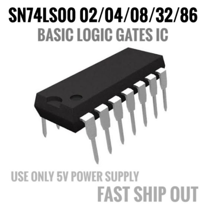 1pc SN74LS00N 74LS00 74LS02 74LS04 74LS08 74LS32 74LS86 Logic Gates ...