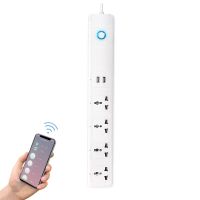 Most Popular Many 10A Tuya Wifi Smart Power Strip VDE Plug 4 AC Outlets and 2 USB Ports Universal Extension Board Ratchets Sockets