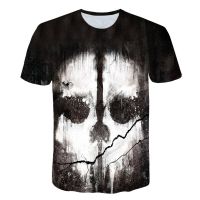 Call of duty 13 ghost short - sleeved t-shirts for young male students