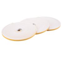 Self Adhesive Foam Tape Door Window Seal Door Draught Excluder Weatherstripping, 6mm Wide x 3mm Thick 3 Pcs Each