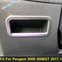 Car Styling Main Drive Glove Storage Box Handle Frame Cover Trim 1 Pcs Fit For Peugeot 3008 3008GT 2017 - 2022 Interior Parts