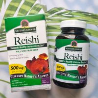 เห็ดหลินจือแดง Reishi Herbal Extract 500 mg 90 Veg Capsules (Natures Answer®)