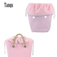 ZZOOI 2022 Winter O Bag Large Capacity Classic Mini Plush Fur Furry Organizer Top Drawstring Colorful Inner Insert for Obag Winter