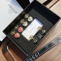 Fashion Gucci Earring Titanium Steel Letter Logo Double GG Ear Hoop Stud Earrings Womens Jewelry