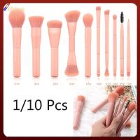 RIBHVU 1/10PCS ความงาม มือไม้ เครื่องมือแต่งหน้า แปรงรองพื้น แปรงทาอายแชโดว์คิ้ว ผมนุ่ม แปรงแต่งหน้า