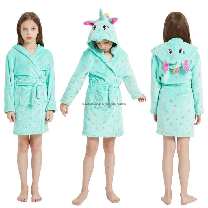 เสื้อคลุมอาบน้ำยูนิคอร์นสำหรับฤดูหนาว-xiaoli-clothing-สำหรับชุดนอนสำหรับเด็กผู้หญิงเสื้อผ้ามีฮู้ดสัตว์ชุดนอนสำหรับเด็กผู้ชายชุดคลุมอาบน้ำเด็กชุดเดรสเด็ก