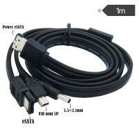 Power eSATA to eSATA mini 5Pin DC5521 male 5V hard disk data cable 1m