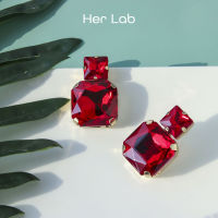 Her Lab Jewelry | LISA  หลากสี พรีเมี่ยมที่มีคุณภาพสร้างสรรค์ปฏิบัติ S Tud E Arrings จี้ต่างหูต่างหูของผู้หญิงสำหรับสวมใส่ตอนเย็น D-รูปต่างหูเกาห ส่งเสริมการขาย พื้นฐาน