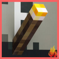 【คลังสินค้าพร้อม】 Light Up Torch 28ซม. ความสว่างสูง LED Minecraft มือถือหรือไฟฉายติดผนัง