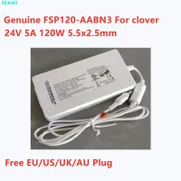 FSP120-AABN3 FSP แท้24V 5A 120W อะแดปเตอร์แปลงไฟฟ้ากระแสสลับ5.5X2.5Mm สีขาวสำหรับที่ชาร์จแหล่งจ่ายไฟแล็ปท็อปโคลเวอร์