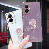 2023เคสโทรศัพท์ใหม่สำหรับ VIVOY78 VIVOY27 VIVOY02T VIVO Y78 Y02T Y27 5G 4G ปลอกโทรศัพท์มือถือกับสีชมพูสีขาวน่ารักอมยิ้มนุ่มฝาหลังป้องกัน