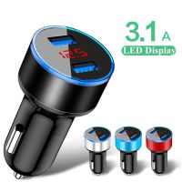 Dual USB Car Charger 15W 3.1A USB Phone Charger Power Bank For Xiaomi 10 11 Redmi 9A 9C 9T Note 10 9 8 Pro Mobile Phones Adapter Wall Chargers