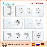 【hot】✣☎卍 BSEED With Sockets Led Switches 1/2/3Gang 1Way Dark Backlight